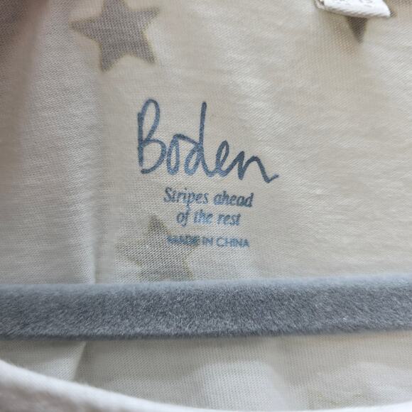 Boden Stripes ahead of the Rest Star Print Short Sleeve T-Shirt Cap Sleeves SZ 8 - Picture 4 of 8
